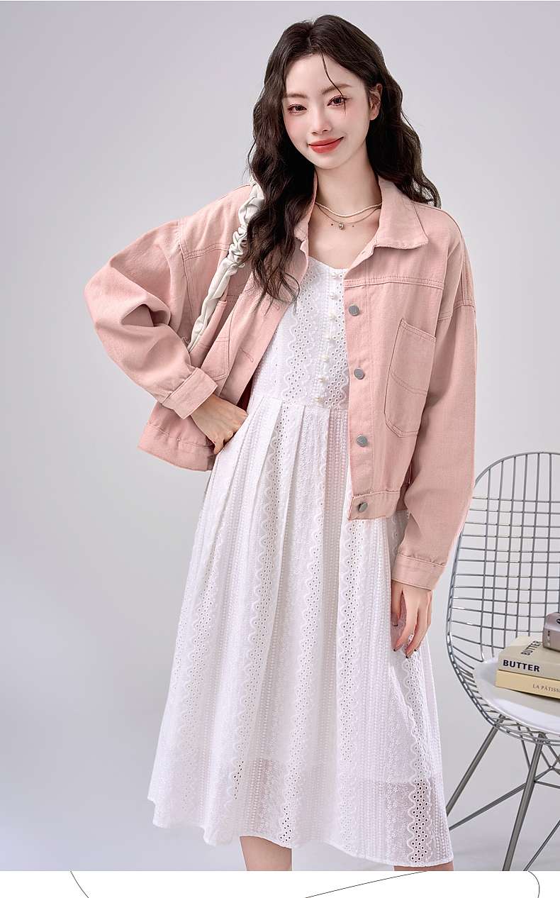 ゆったりデニムジャケット｜デート服