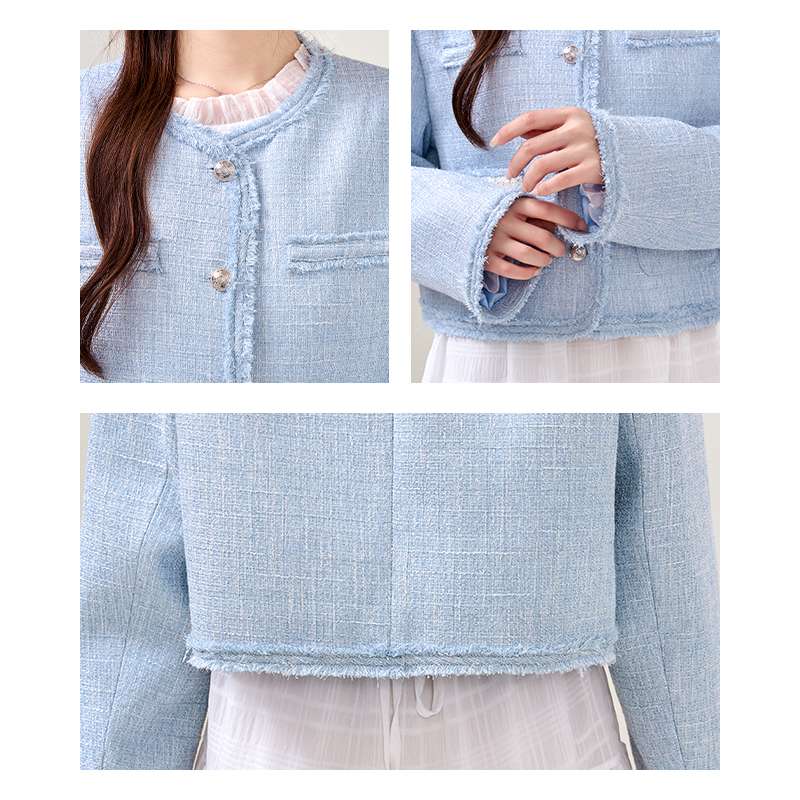 ツイード風ショートジャケット｜デート服