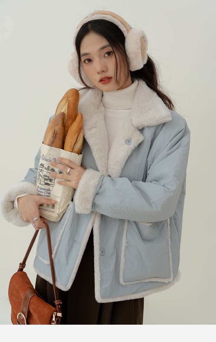 リバーシブルボアジャケット｜デート服
