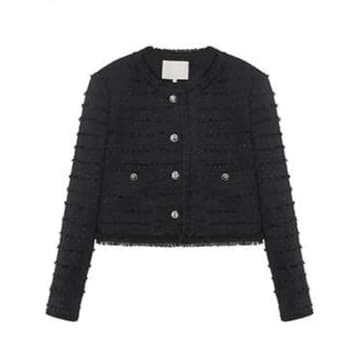 ハイネックリブニットワンピース/ブラックジャケット｜デート服