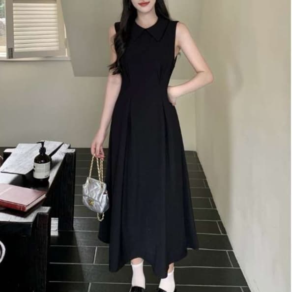 フリルカラー長袖ボレロ付きワンピース｜デート服