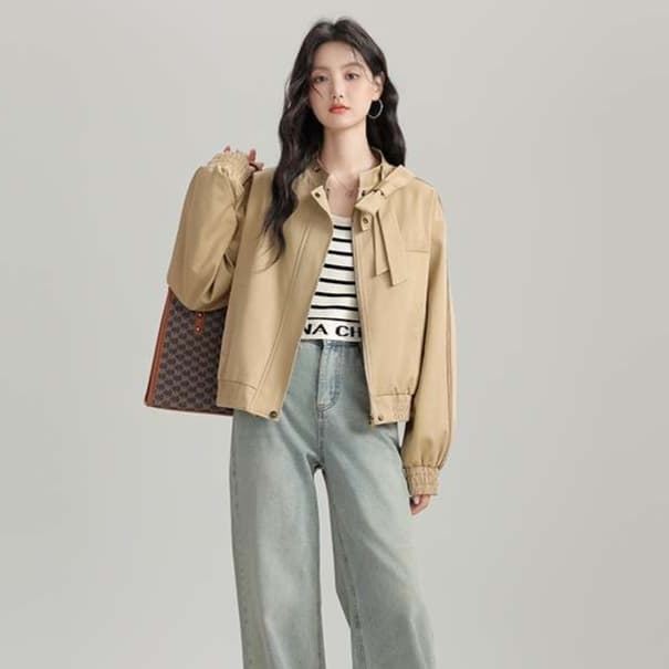 ジップアップブルゾン｜デート服