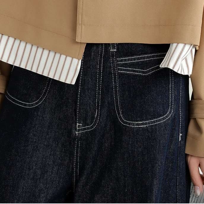 クロップド丈トレンチジャケット｜デート服