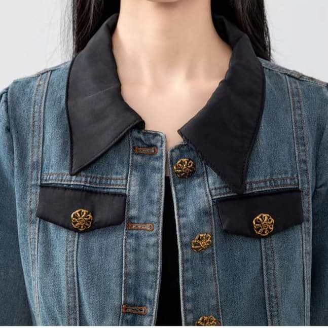 さりげないディテールで差をつける、クラシック風デニムジャケット｜デート服