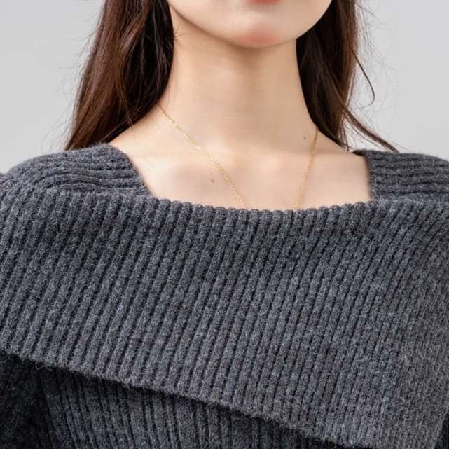 ウォームリブニットプルオーバー｜デート服