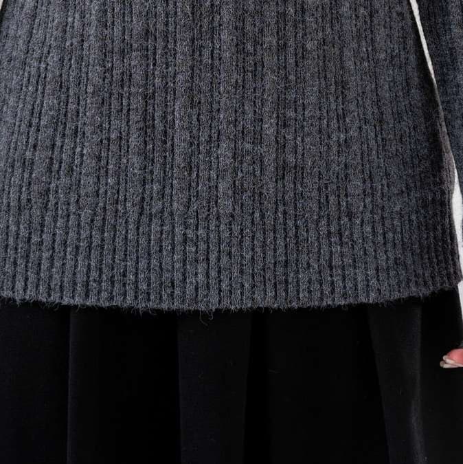 ウォームリブニットプルオーバー｜デート服