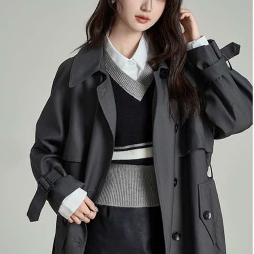 オーバーサイズトレンチコート｜デート服