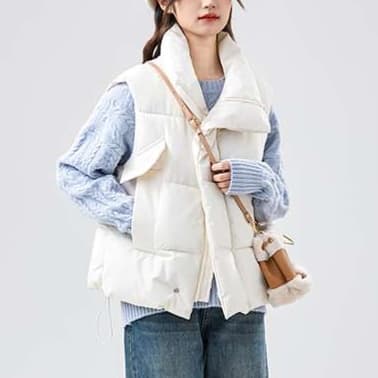 中綿ジャケットベスト｜デート服