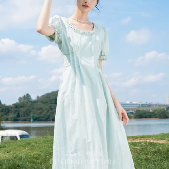 優雅な草原の乙女ワンピース｜デート服