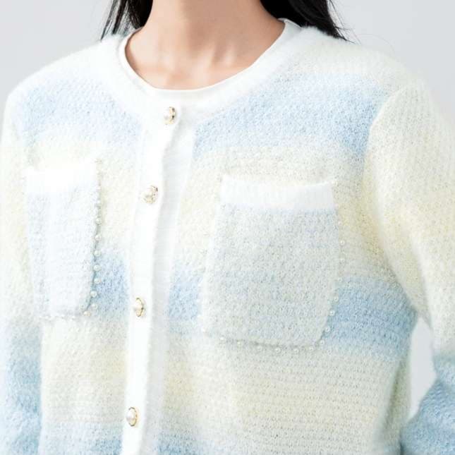 ふわもこグラデーションカーディガン｜デート服