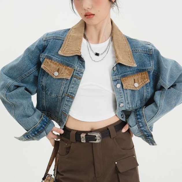ショートデニムジャケット｜デート服