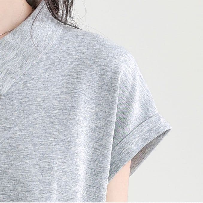 レースヘムジップポロトップス｜デート服