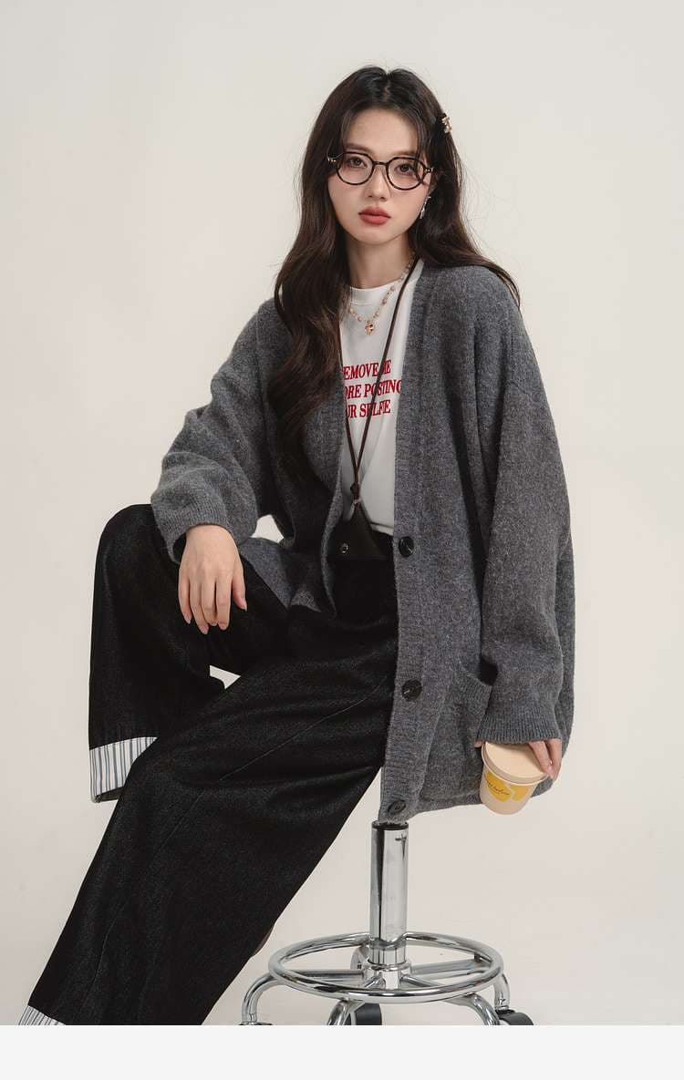オーバーサイズカーディガン｜デート服