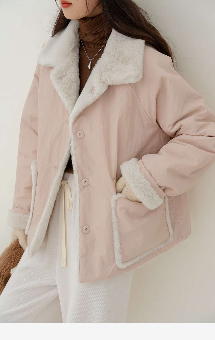 リバーシブルボアジャケット｜デート服