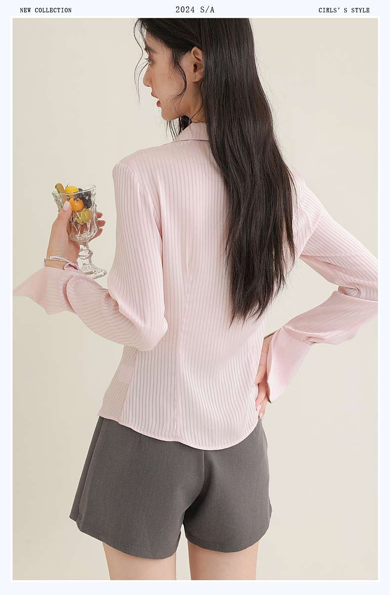 機能性もきちんと感も叶える、リボンタイ付きシャツブラウス｜デート服