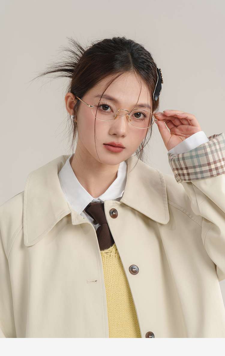 チェックカフストレンチコート｜デート服