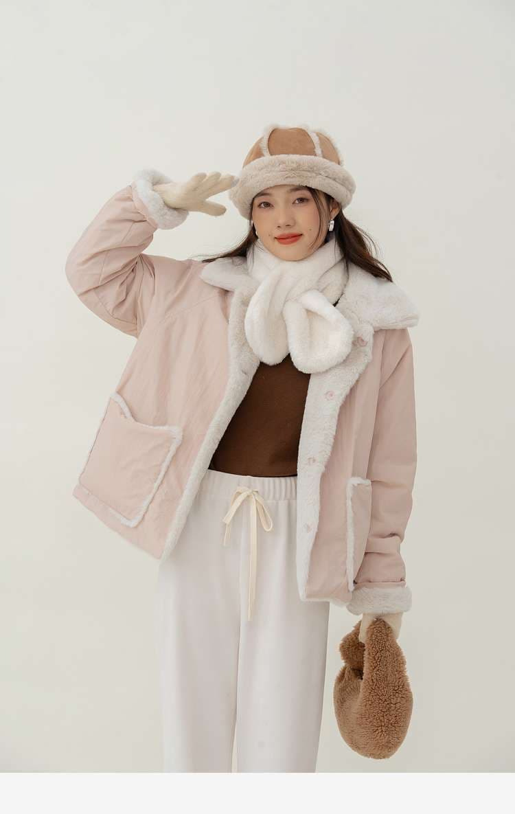 リバーシブルボアジャケット｜デート服