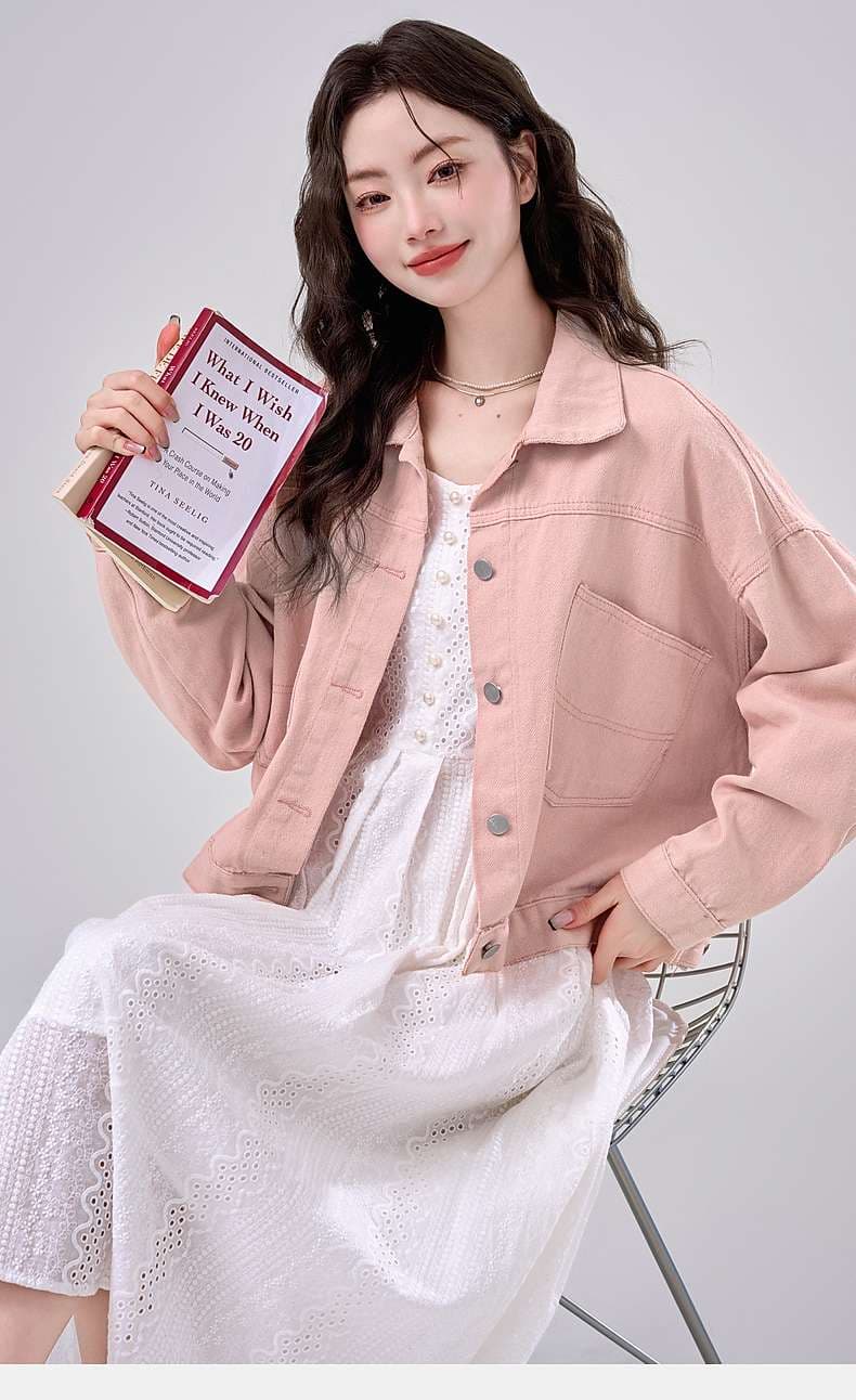 ゆったりデニムジャケット｜デート服