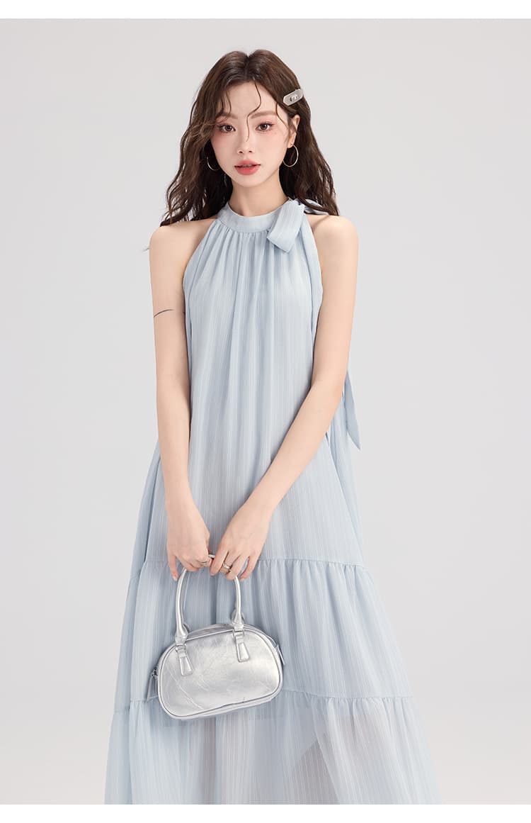 ワンショルダーギャザーマキシワンピース｜デート服