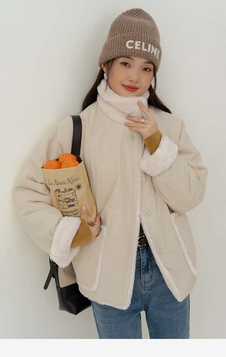 リバーシブルボアジャケット｜デート服