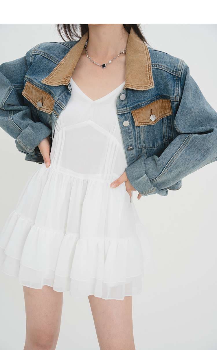 ショートデニムジャケット｜デート服