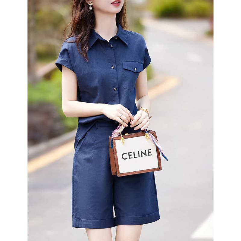大人カジュアルが即完成、ショートスリーブシャツ＆ハーフパンツセットアップ｜デート服