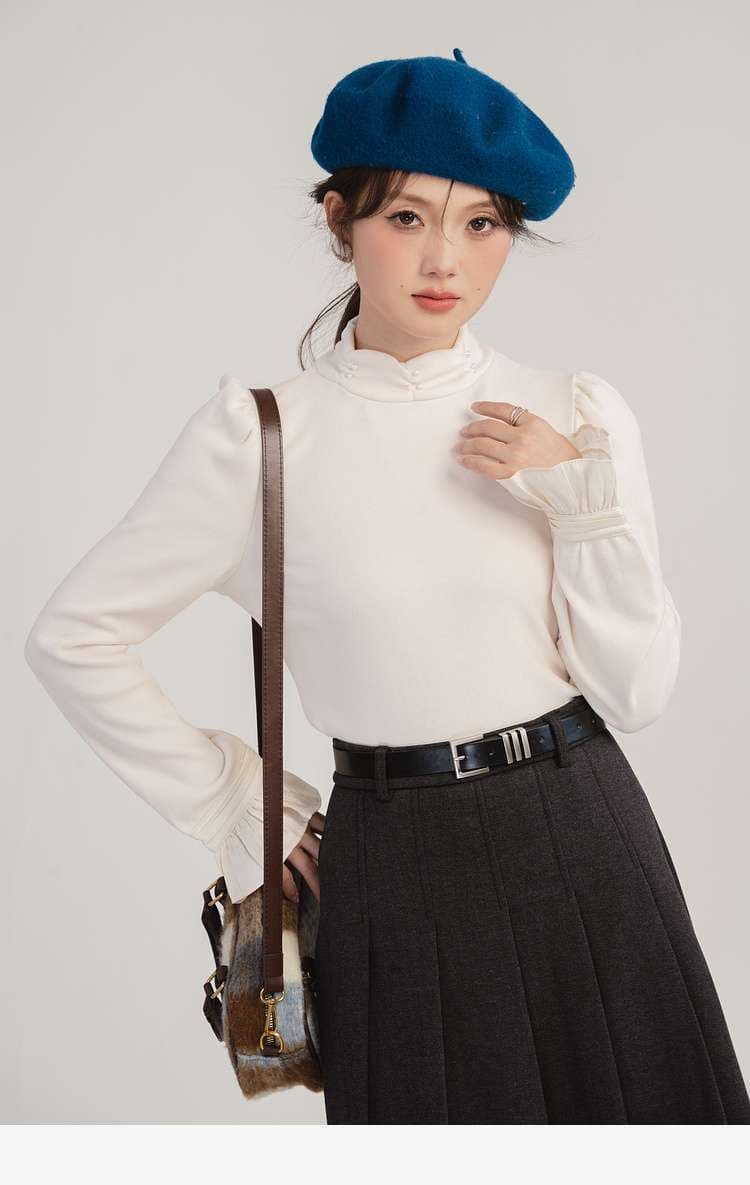 パールアクセントトップス｜デート服