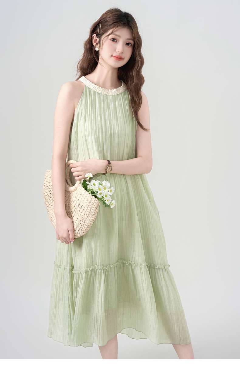 フリル襟ティアードワンピース｜デート服