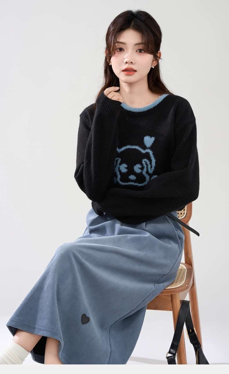 愛らしいハートアクセントスカート｜デート服