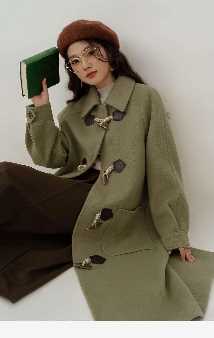 ロングダッフルコート｜デート服