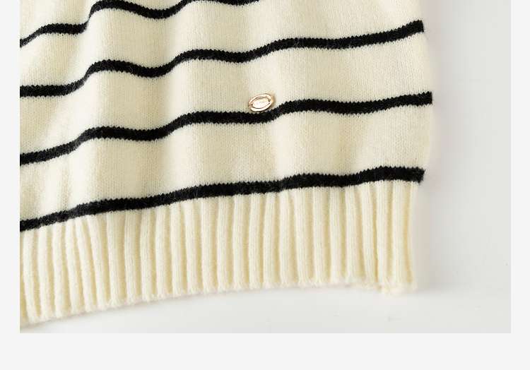 洗練カジュアルが叶う、ボーダーリブニットトップス｜デート服