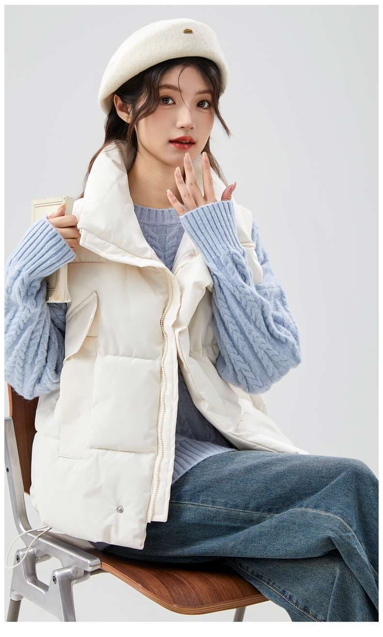 中綿ジャケットベスト｜デート服