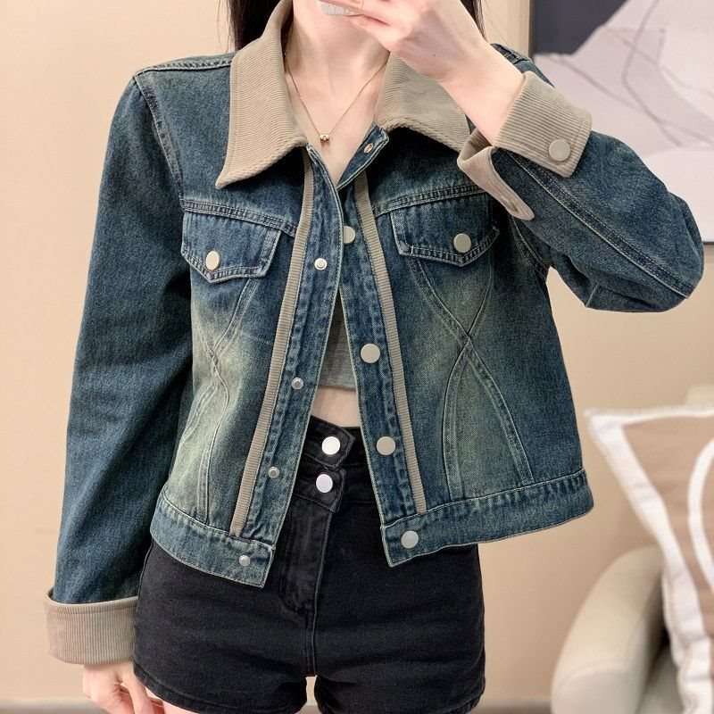 ビンテージ風デニムジャケット｜デート服