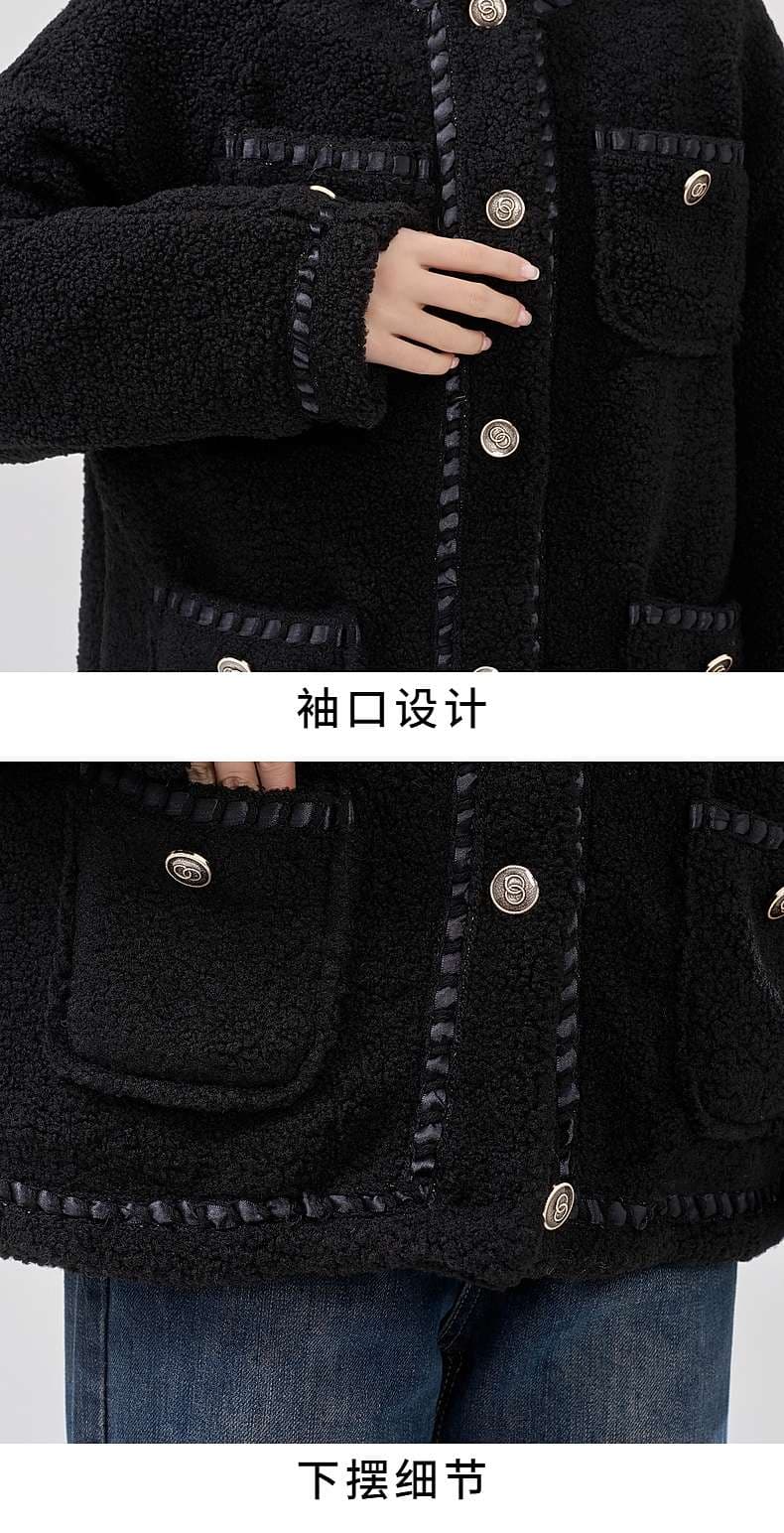 もこもこボアジャケット｜デート服