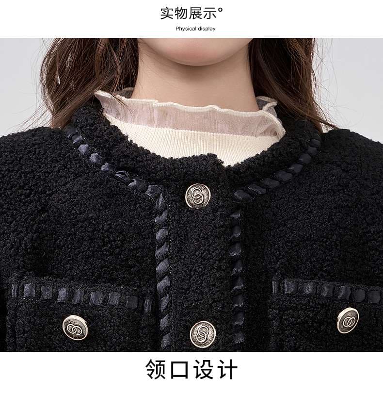 もこもこボアジャケット｜デート服