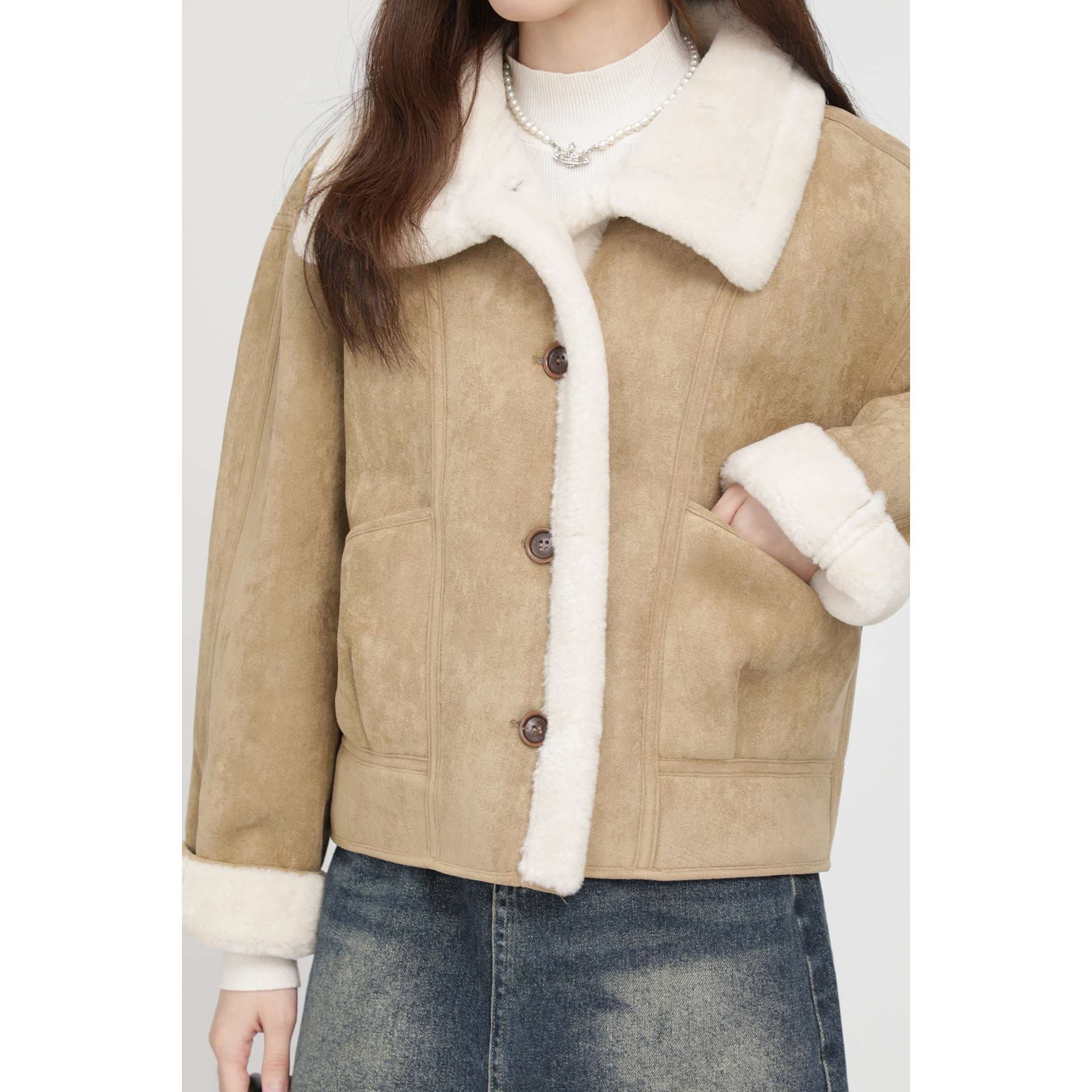 フェイクムートンボアジャケット｜デート服