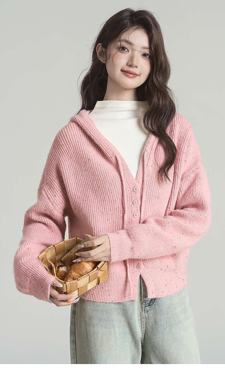 ふわもこニットカーディガン｜デート服