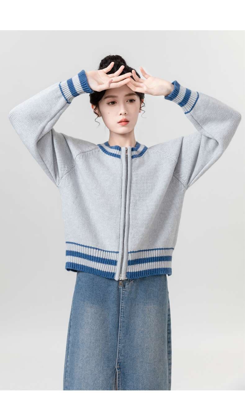 ゆったりニットカーディガンコーデ｜デート服