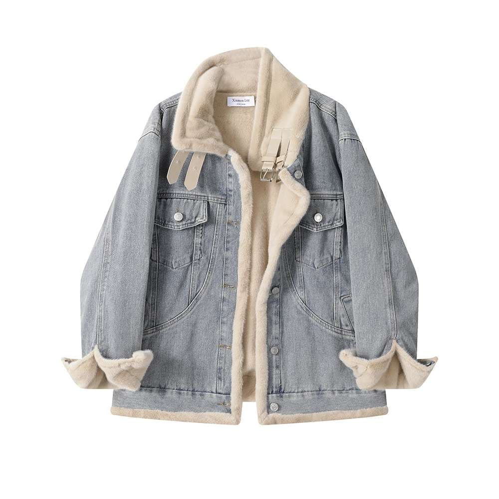ボアライニングデニムジャケット｜デート服