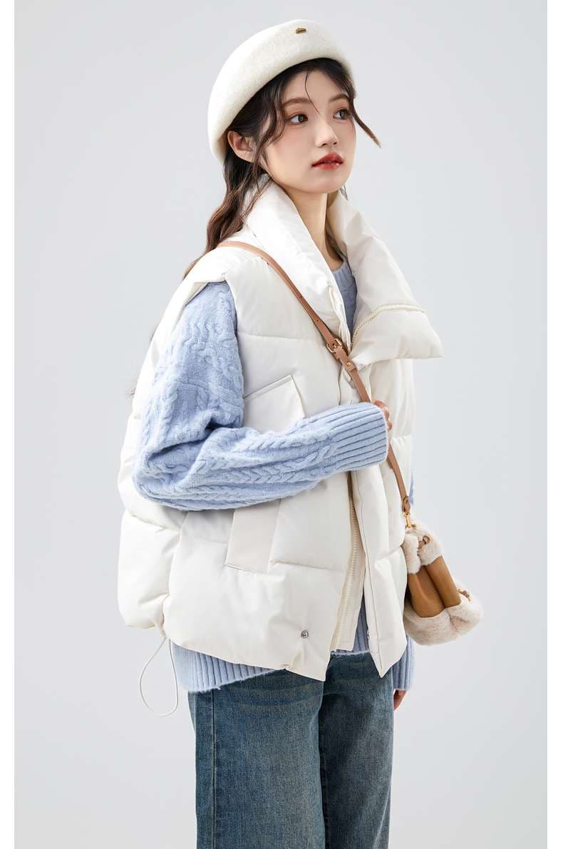 中綿ジャケットベスト｜デート服