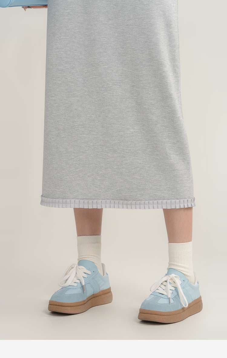 リボンモチーフスウェット＆スカートセットアップ｜デート服