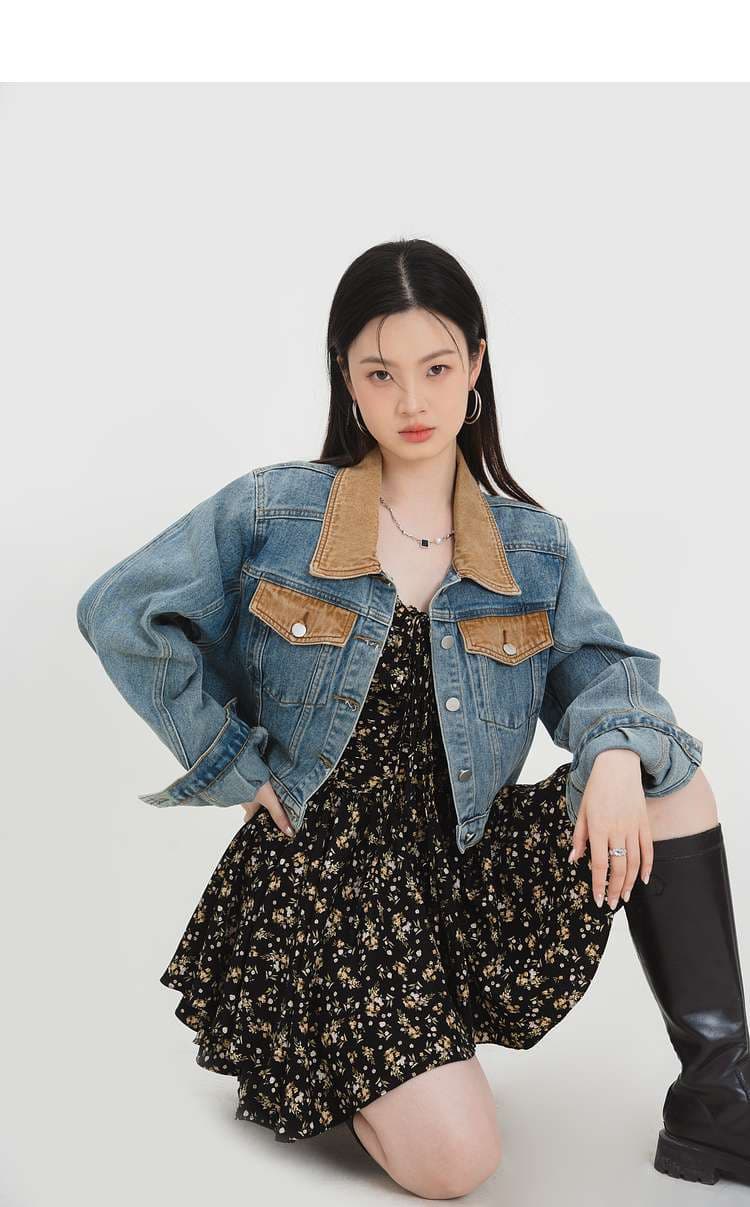 ショートデニムジャケット｜デート服