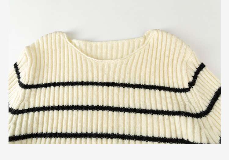 洗練カジュアルが叶う、ボーダーリブニットトップス｜デート服