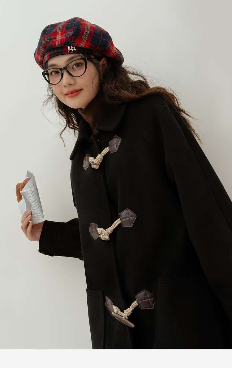 ロングダッフルコート｜デート服
