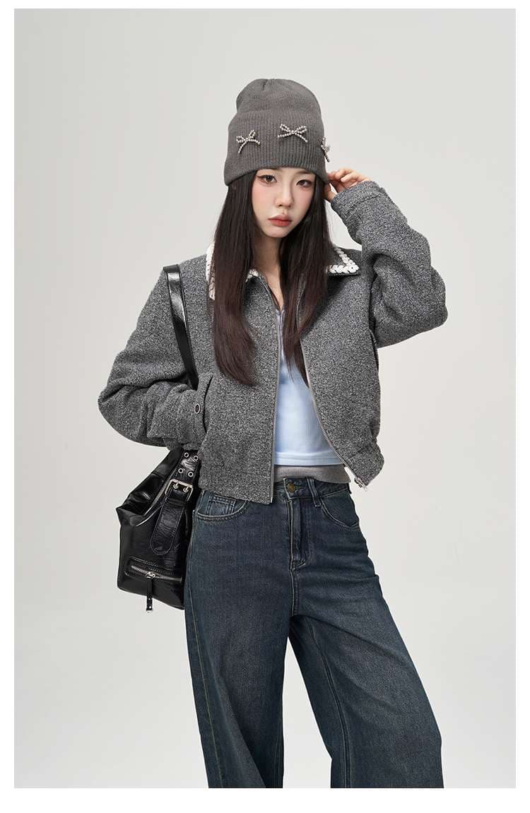 ハイウエストワイドデニムパンツ｜デート服