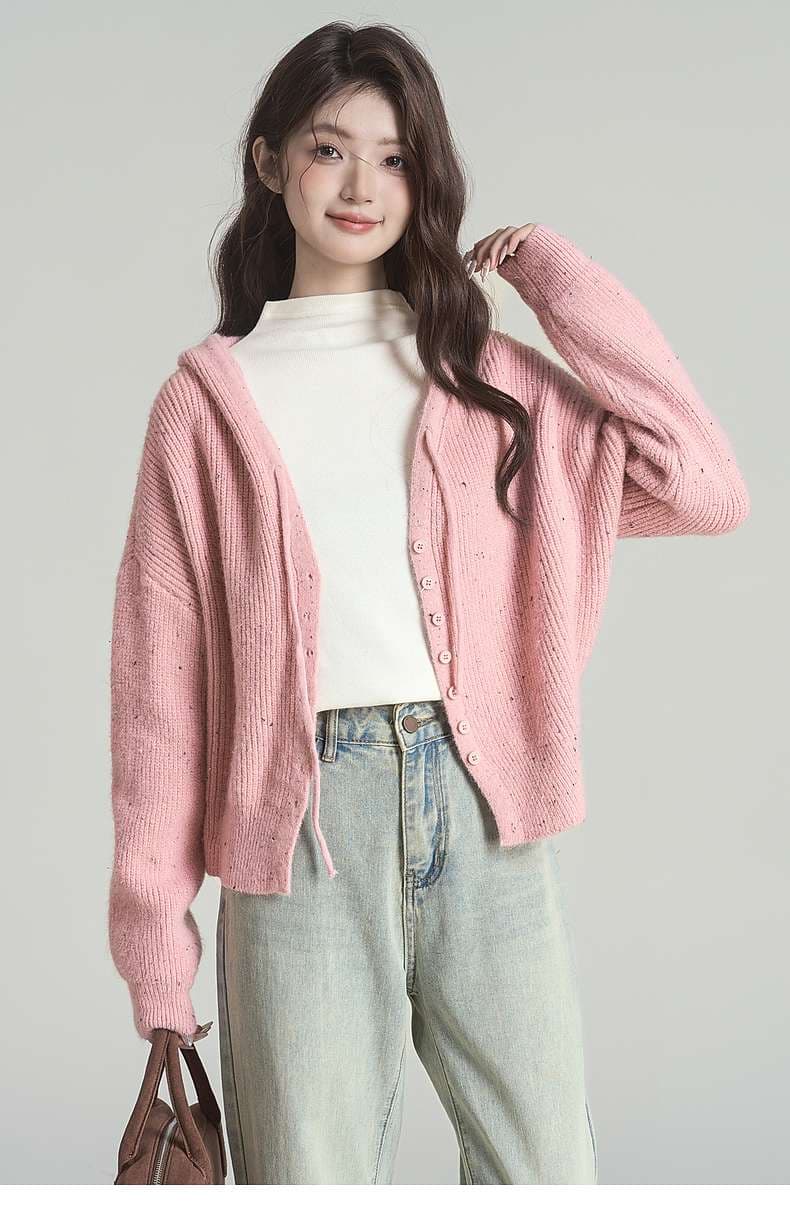 ふわもこニットカーディガン｜デート服