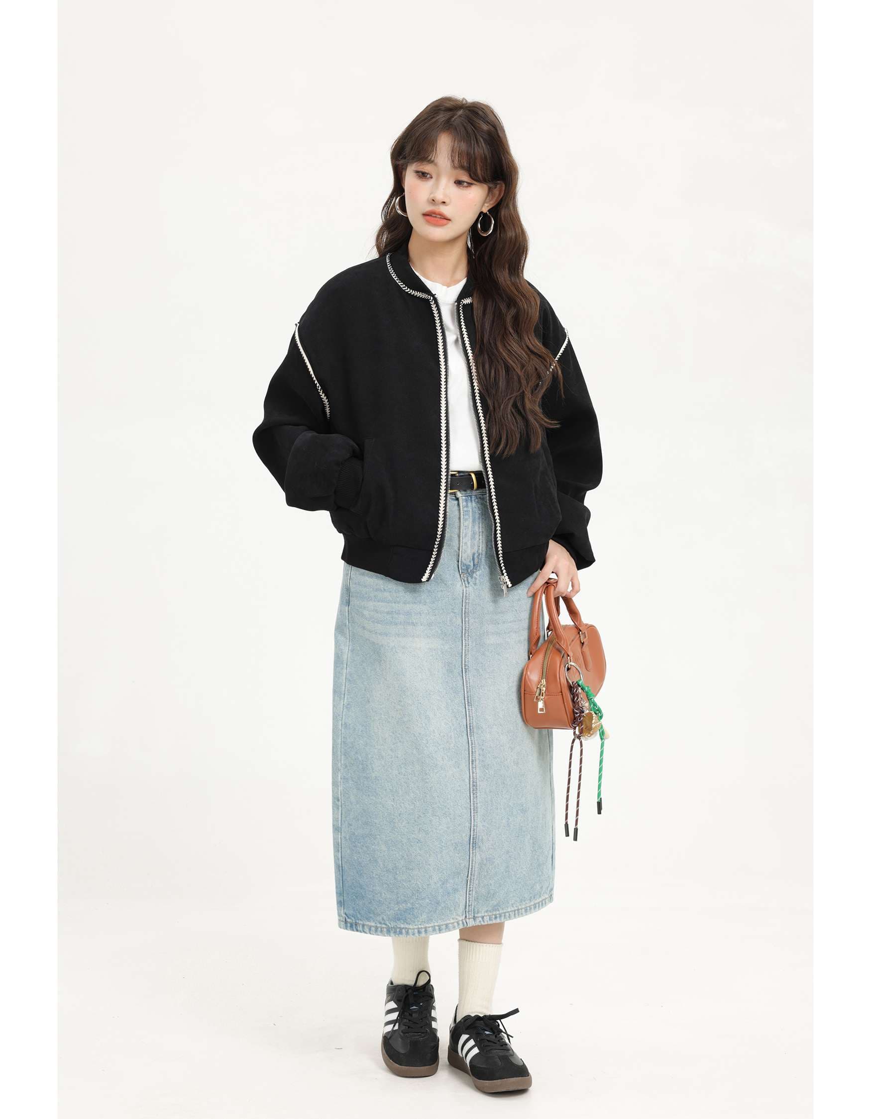 ジップディテールボックスジャケット｜デート服