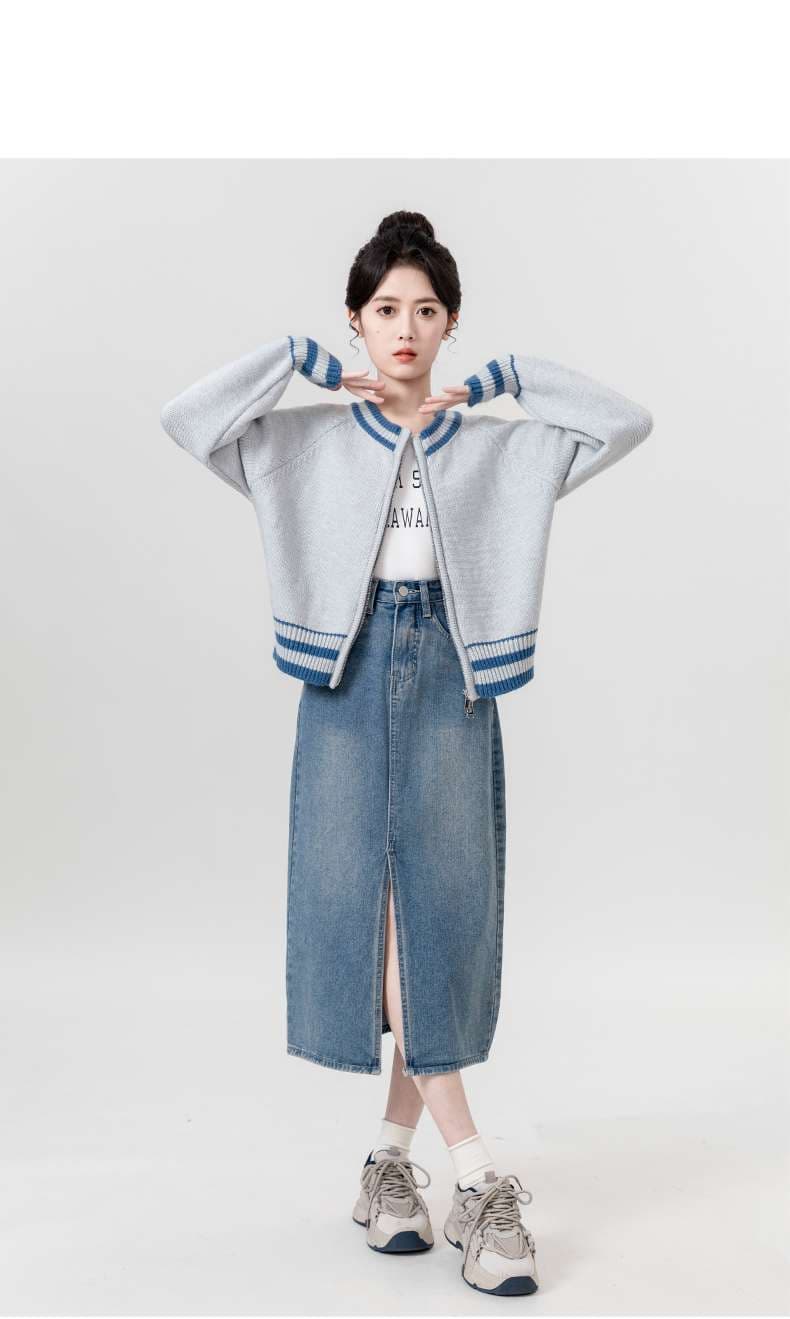 ゆったりニットカーディガンコーデ｜デート服