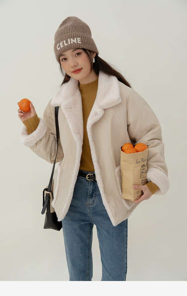 リバーシブルボアジャケット｜デート服