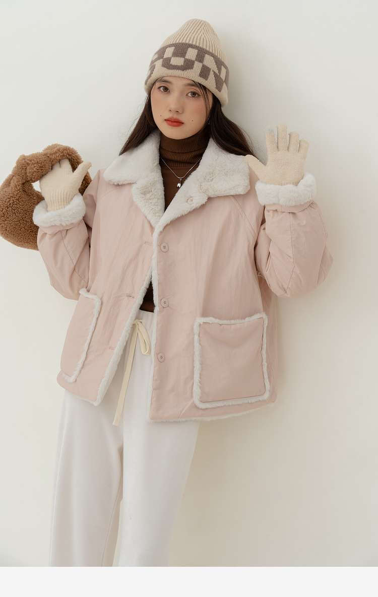 リバーシブルボアジャケット｜デート服